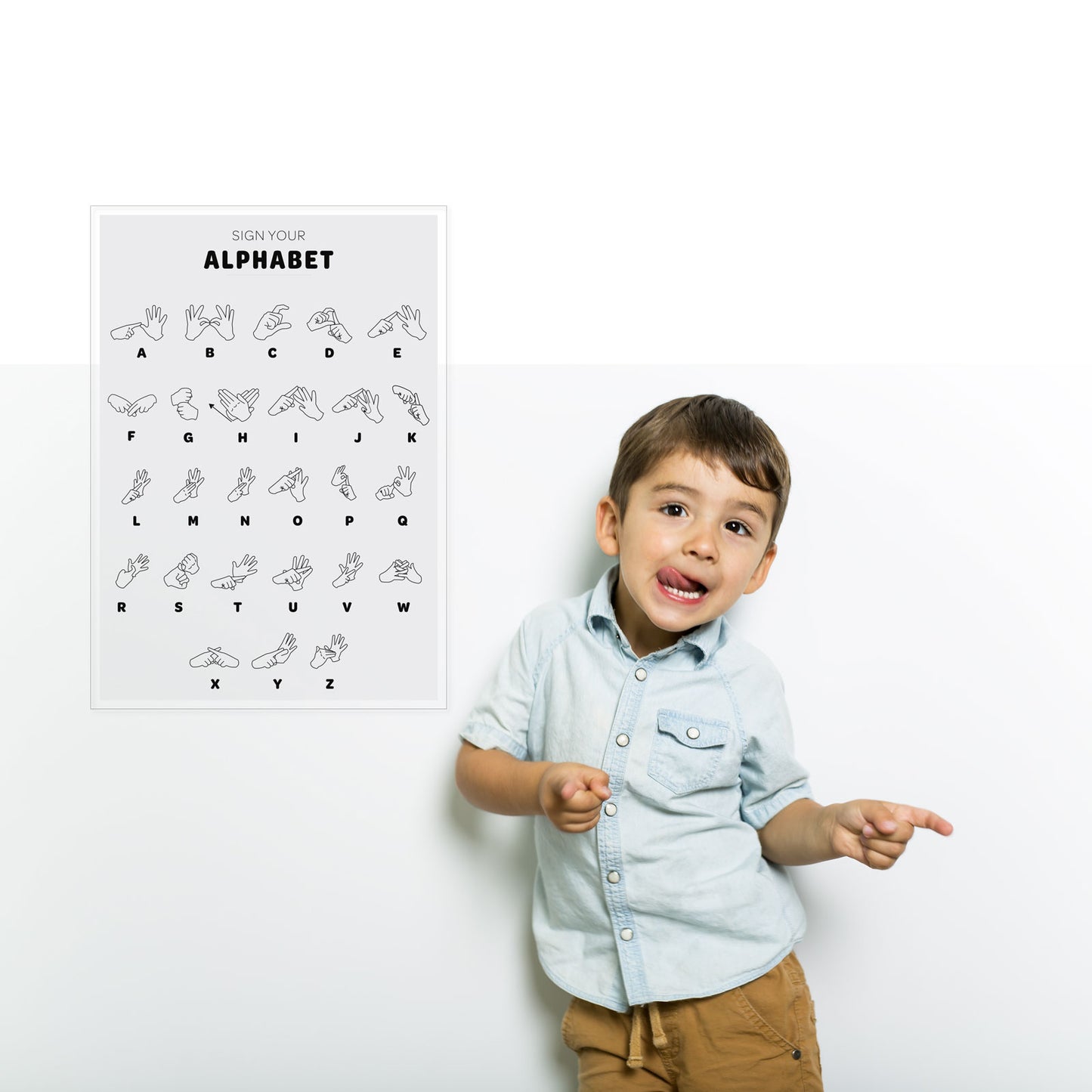 Sign the Alphabet | Sign Language Alphabet Poster Decal
