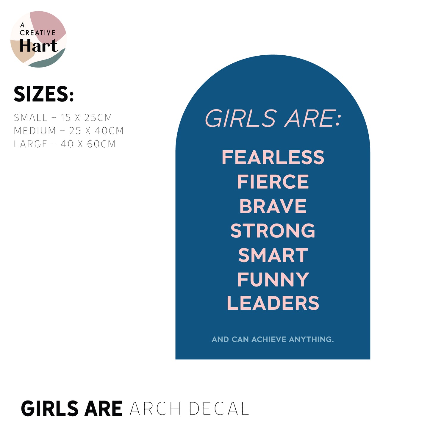 Girls Are Affirmation Arch Wall Decal