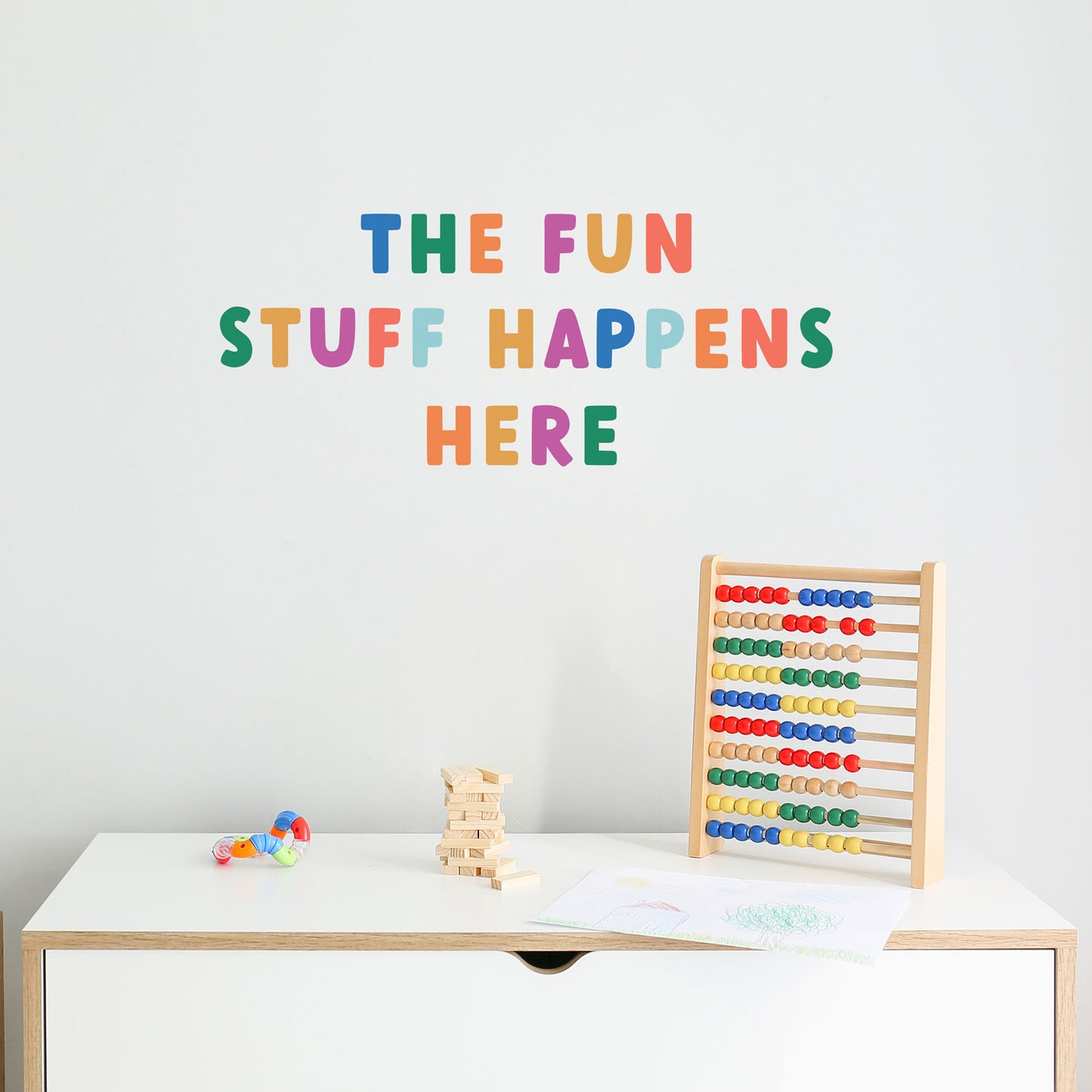 THE FUN STUFF HAPPENS Wall Decal Quote | A Creative Hart