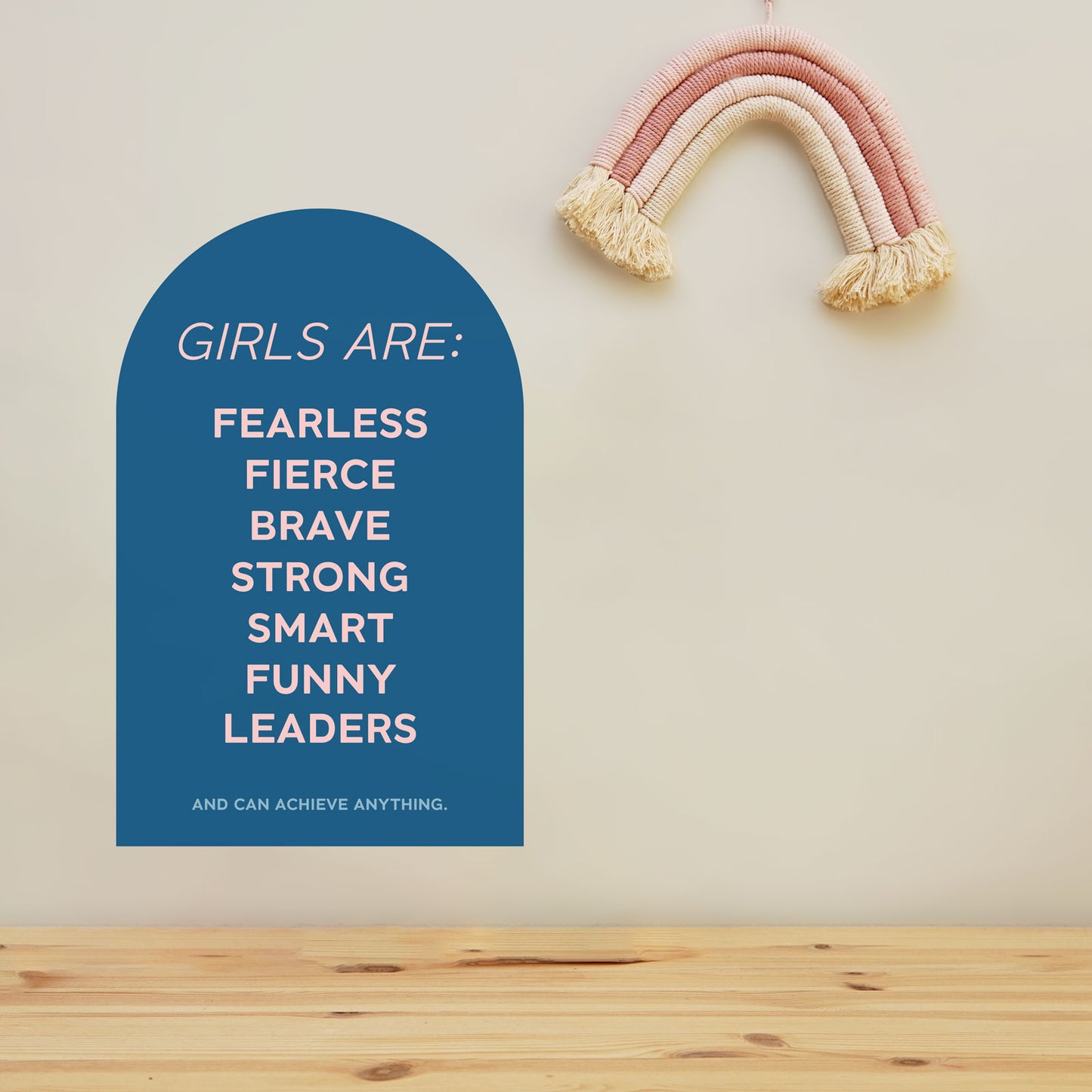 Girls Are Affirmation Arch Wall Decal