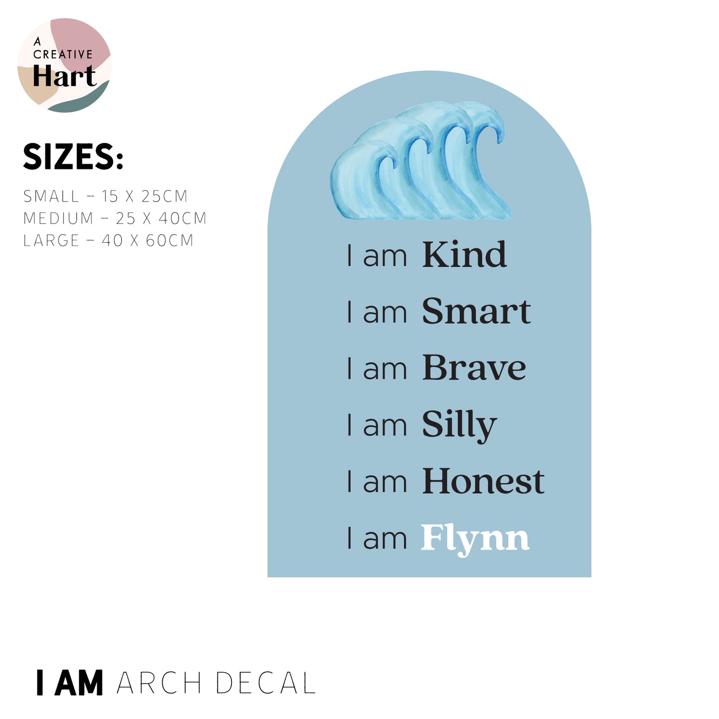 I Am Affirmation Arch Wall Decal