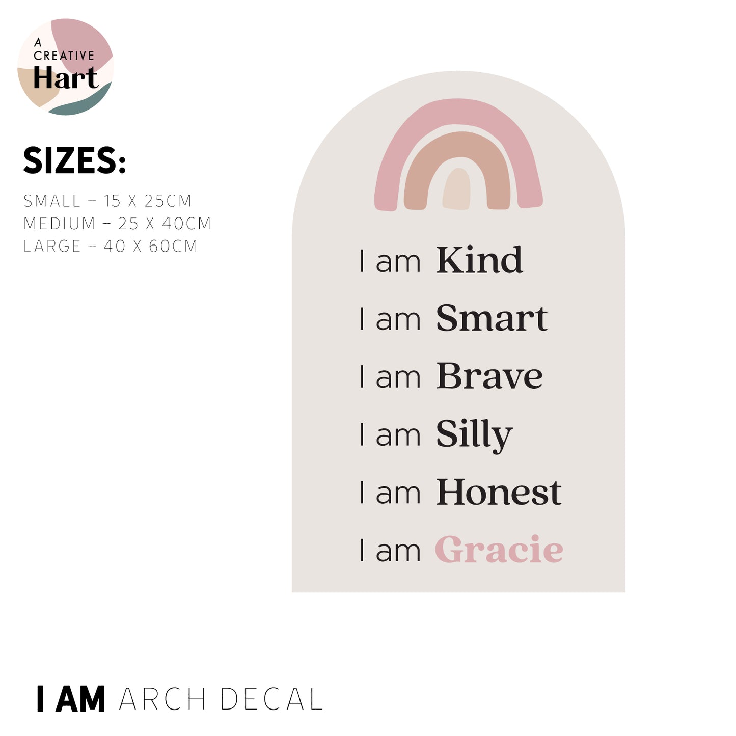I Am Affirmation Arch Wall Decal