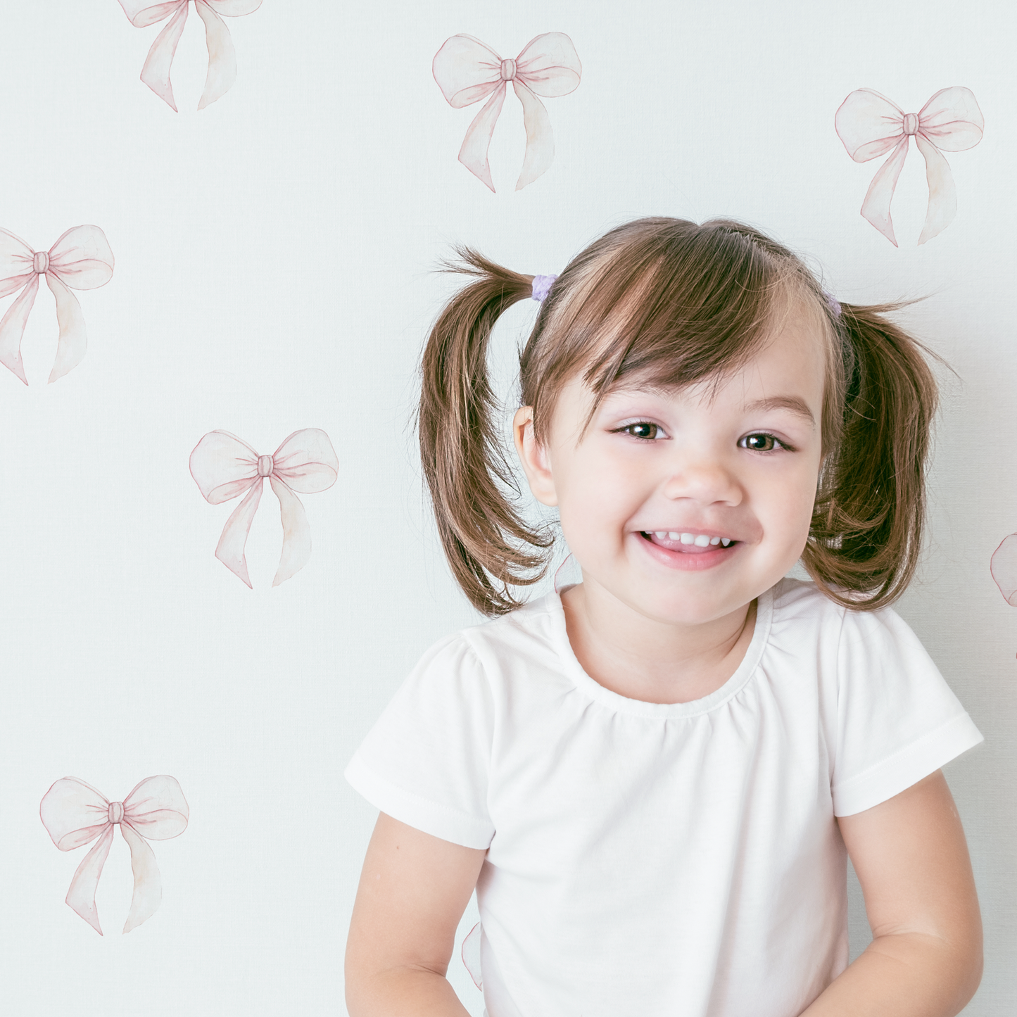Pink Bow Fabric Wall Decals