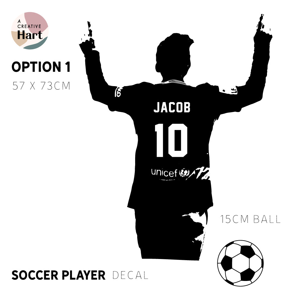 Personalised Soccer Player Football Wall Decal