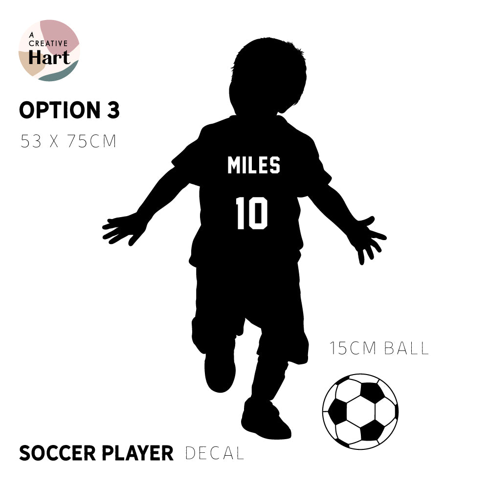 Personalised Soccer Player Football Wall Decal