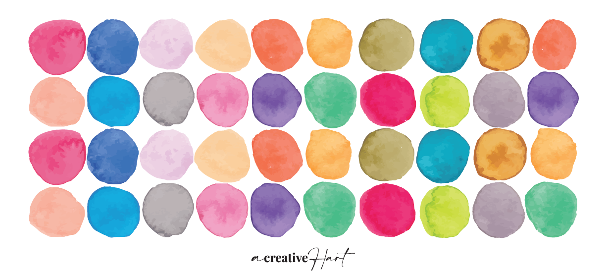 Watercolour Rainbow Fabric Wall Decal Dots - A Creative Hart