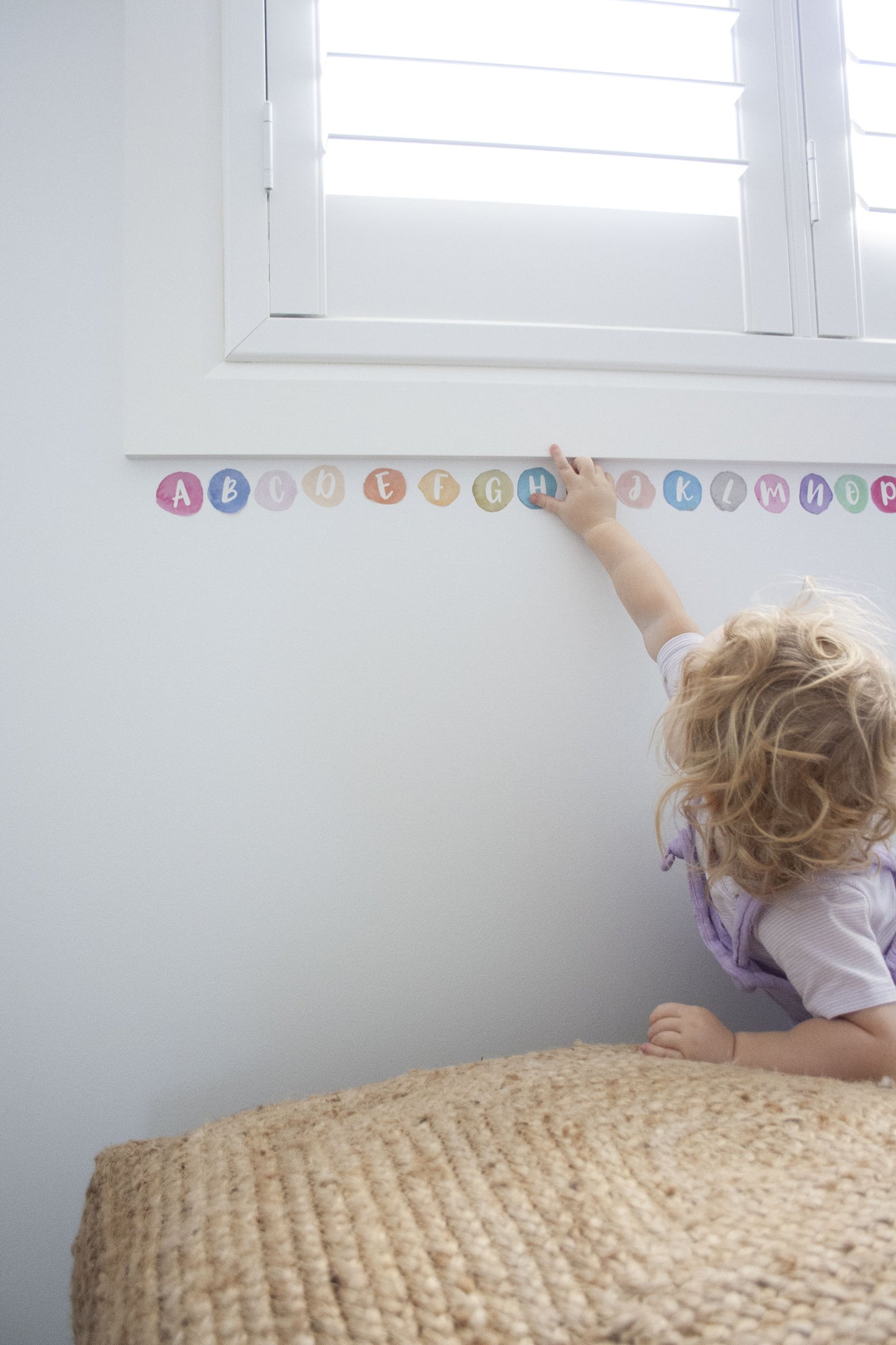 Watercolour ABC Alphabet Set - Fabric Wall Decals - A Creative Hart