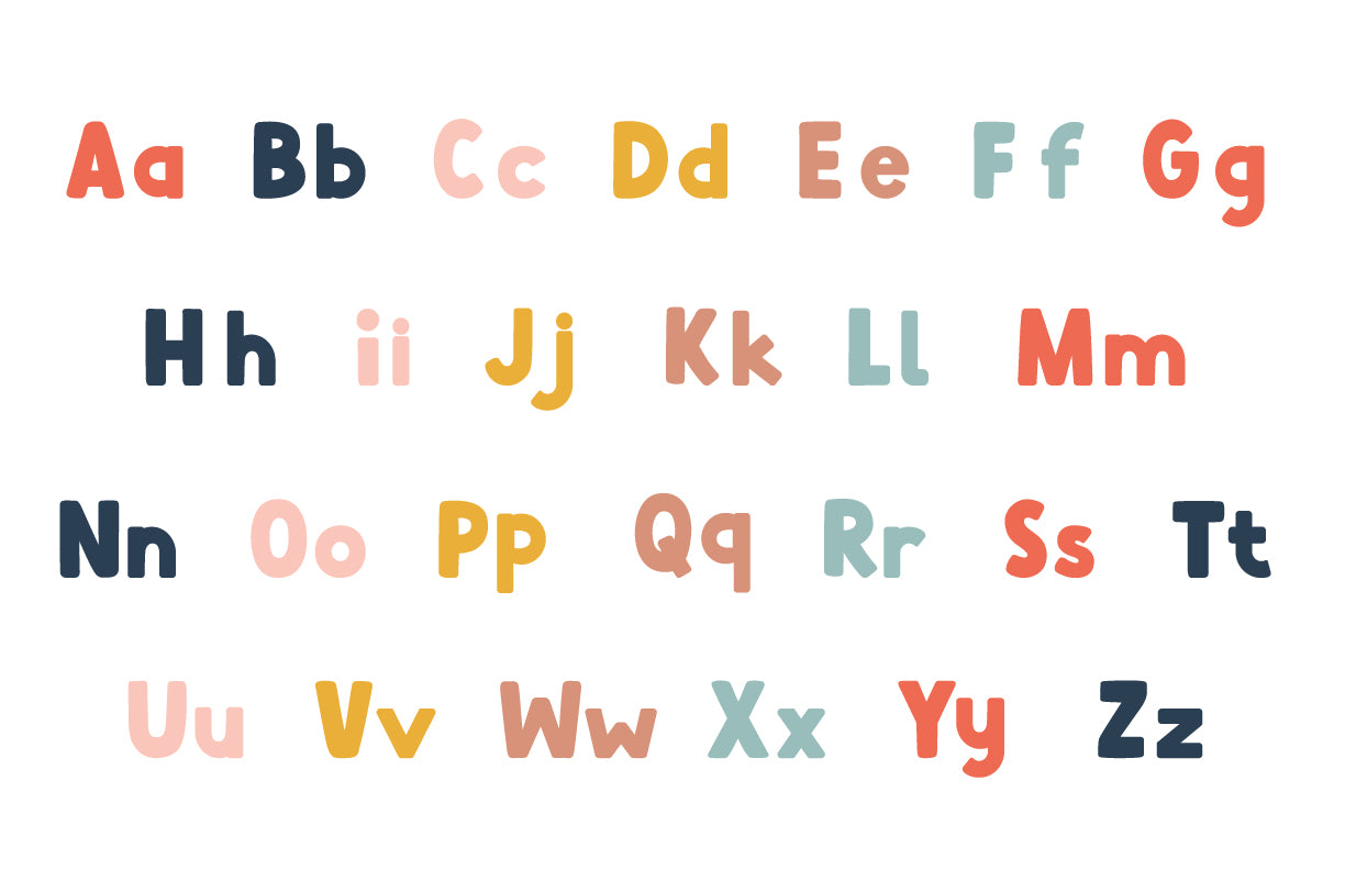 Uppercase & Lowercase Alphabet Wall Stickers - A Creative Hart - A Creative Hart