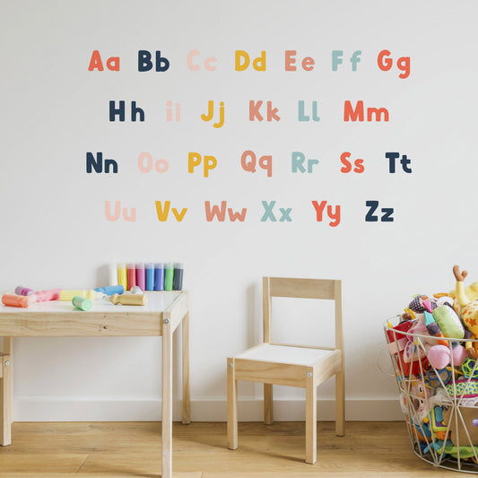 Uppercase & Lowercase Alphabet Wall Stickers - A Creative Hart - A Creative Hart