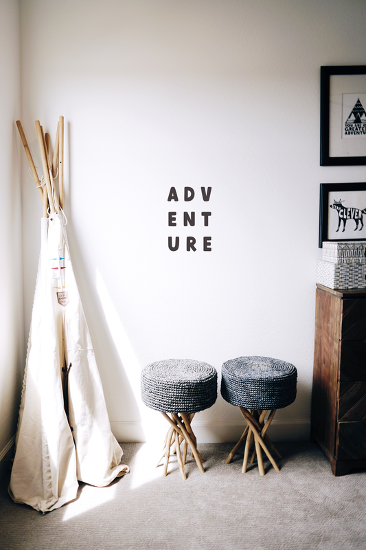 Adventure Wall Quote Typography | A Creative Hart Fabric Wall Decal - A Creative Hart
