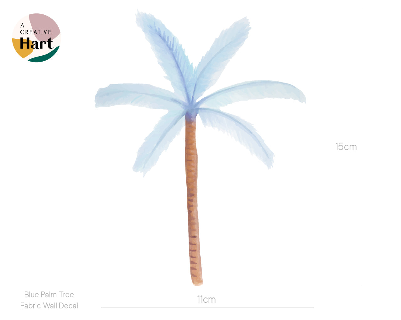 Blue Palm Tree Fabric Wall Decals - A Creative Hart