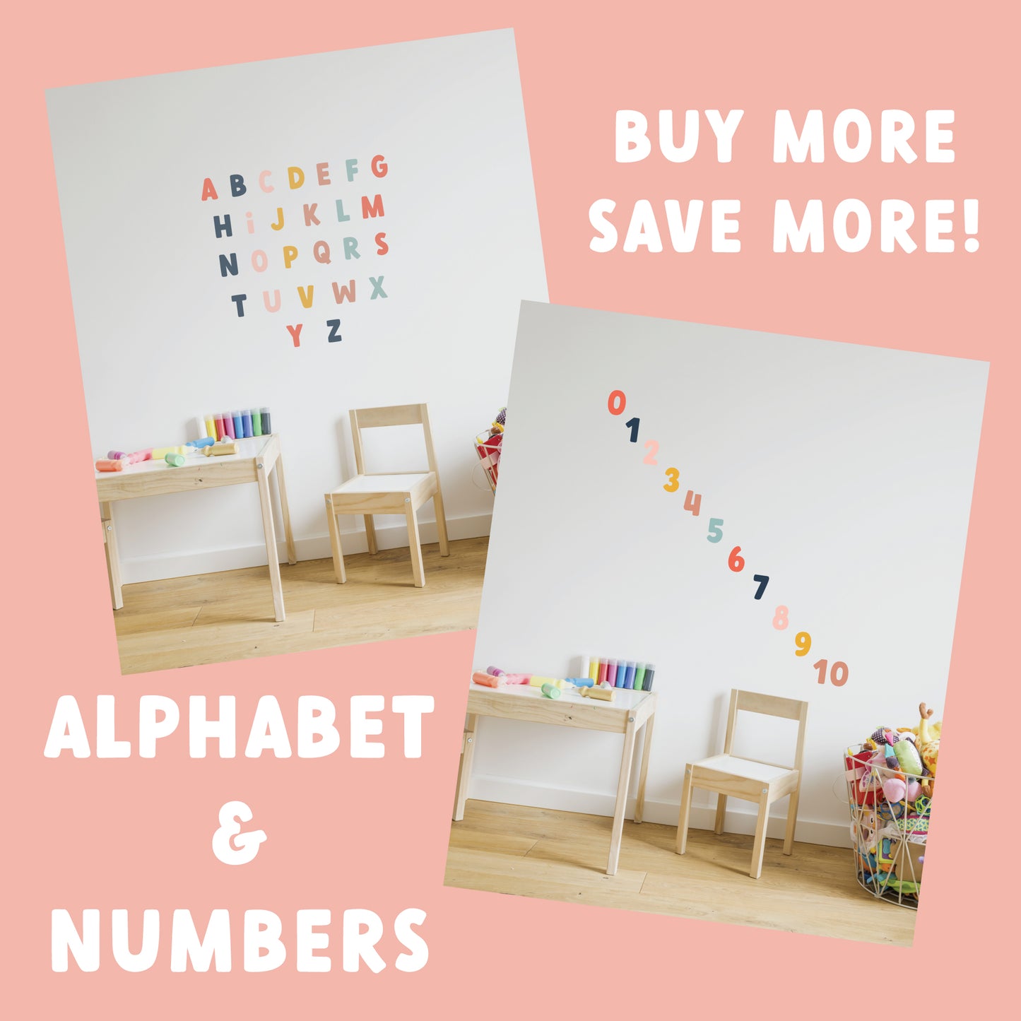 ABC + Count to 10 Number Decal - Combo Deal - A Creative Hart
