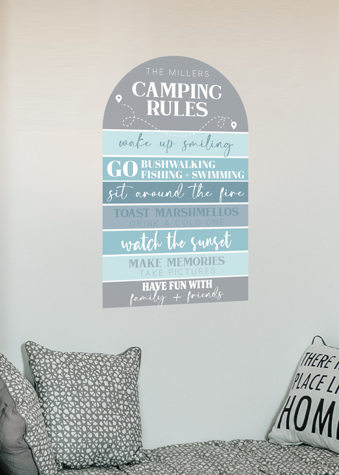 Caravan Rules Fabric Wall Decal Arch - A Creative Hart