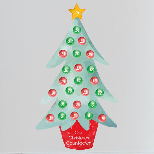 Christmas Countdown Wall Decal - Counting Fun! - A Creative Hart