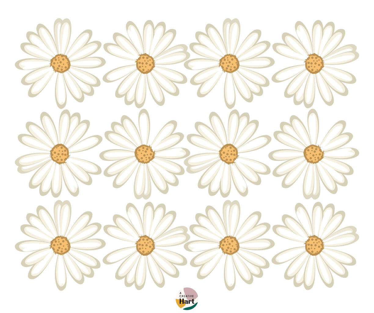 Mini Daisy Wall Decals - A Creative Hart