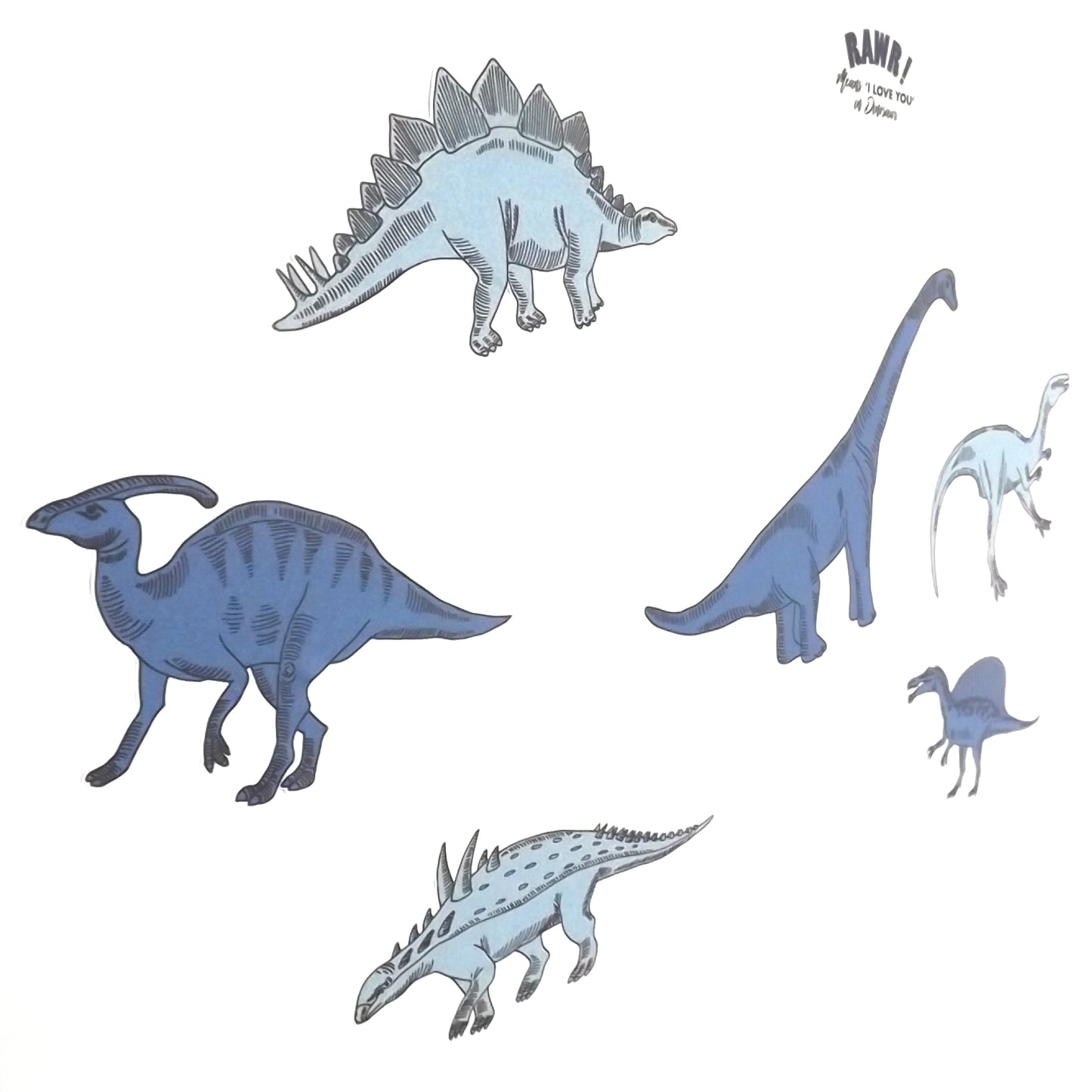 Dinosaur Fabric Wall Decals ( Set of 6 ) - A Creative Hart