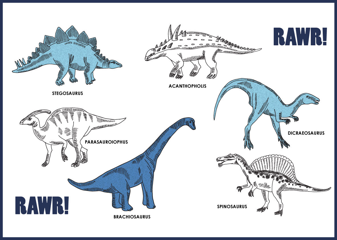 Dinosaur Fabric Wall Decal Poster - A Creative Hart