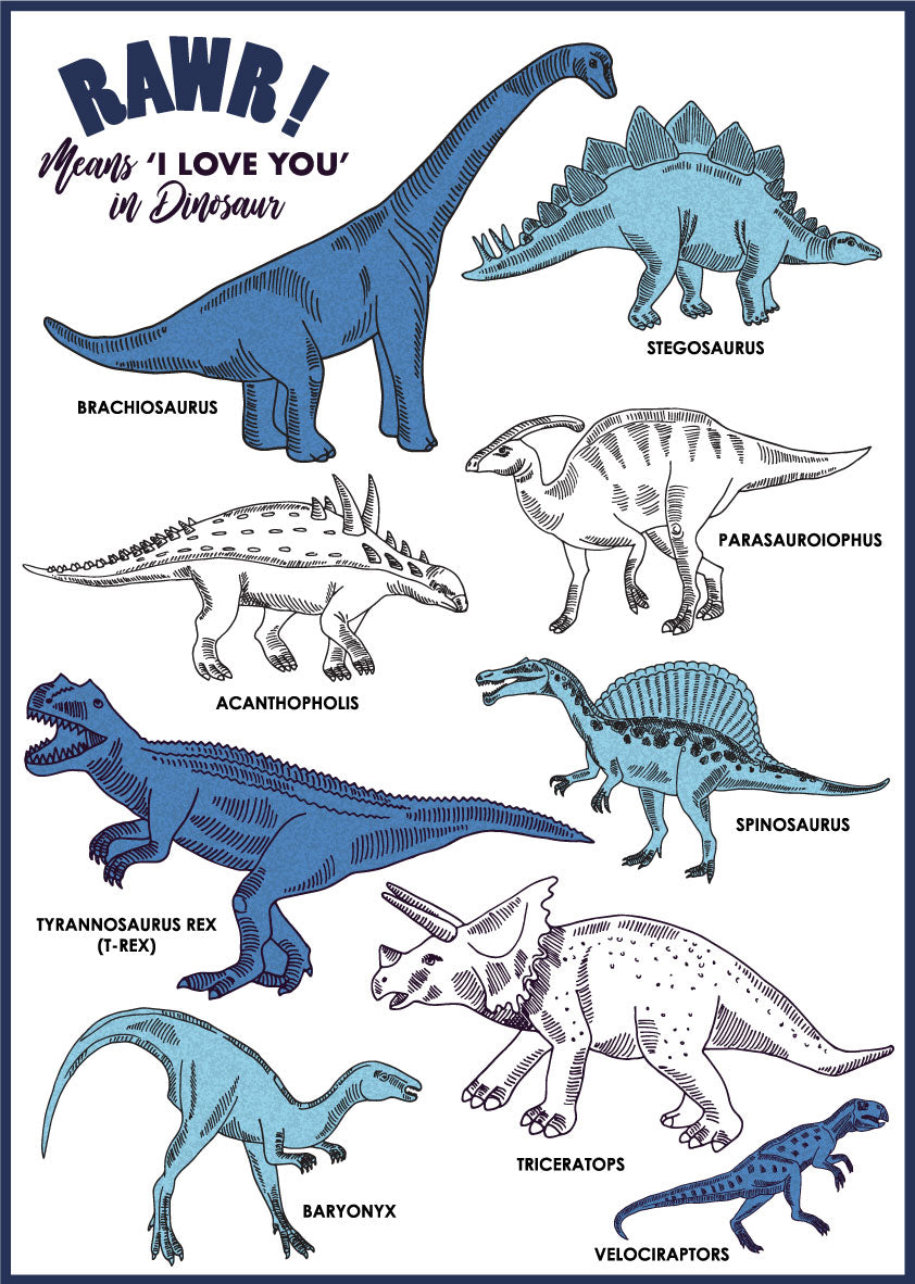 Dinosaur Fabric Wall Decal Poster - A Creative Hart
