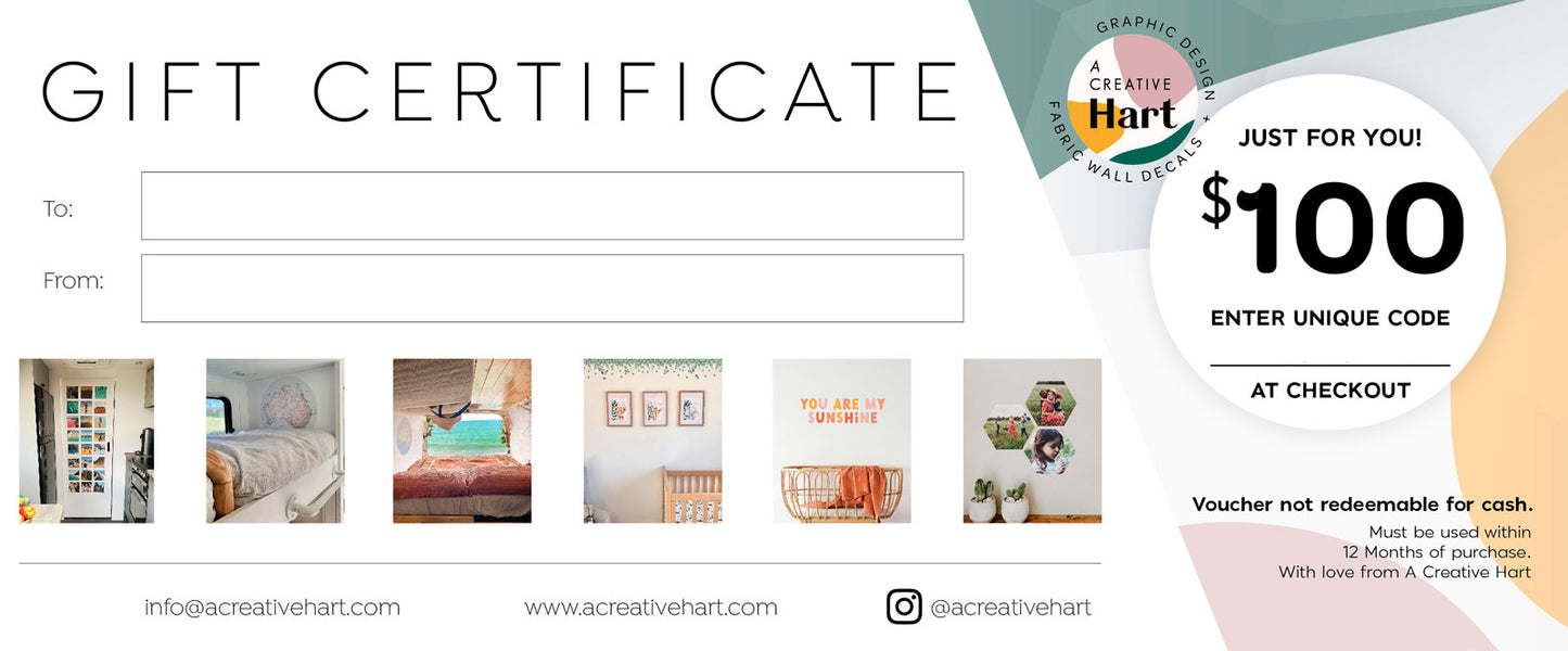 Gift Voucher - A Creative Hart