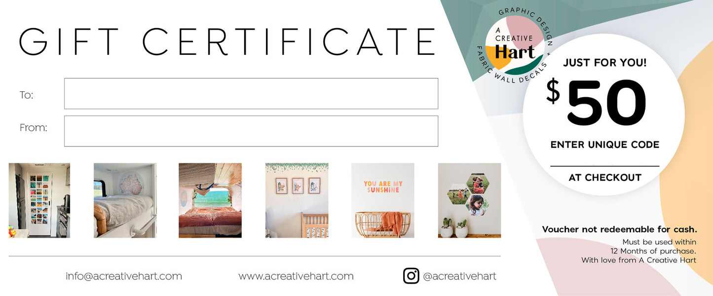 Gift Voucher - A Creative Hart