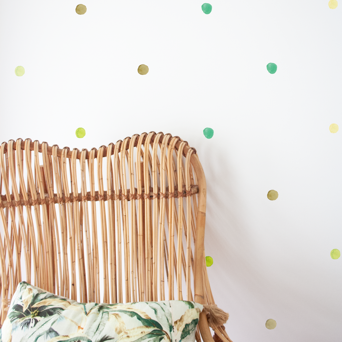 Watercolour Rainbow Fabric Wall Decal Dots - A Creative Hart