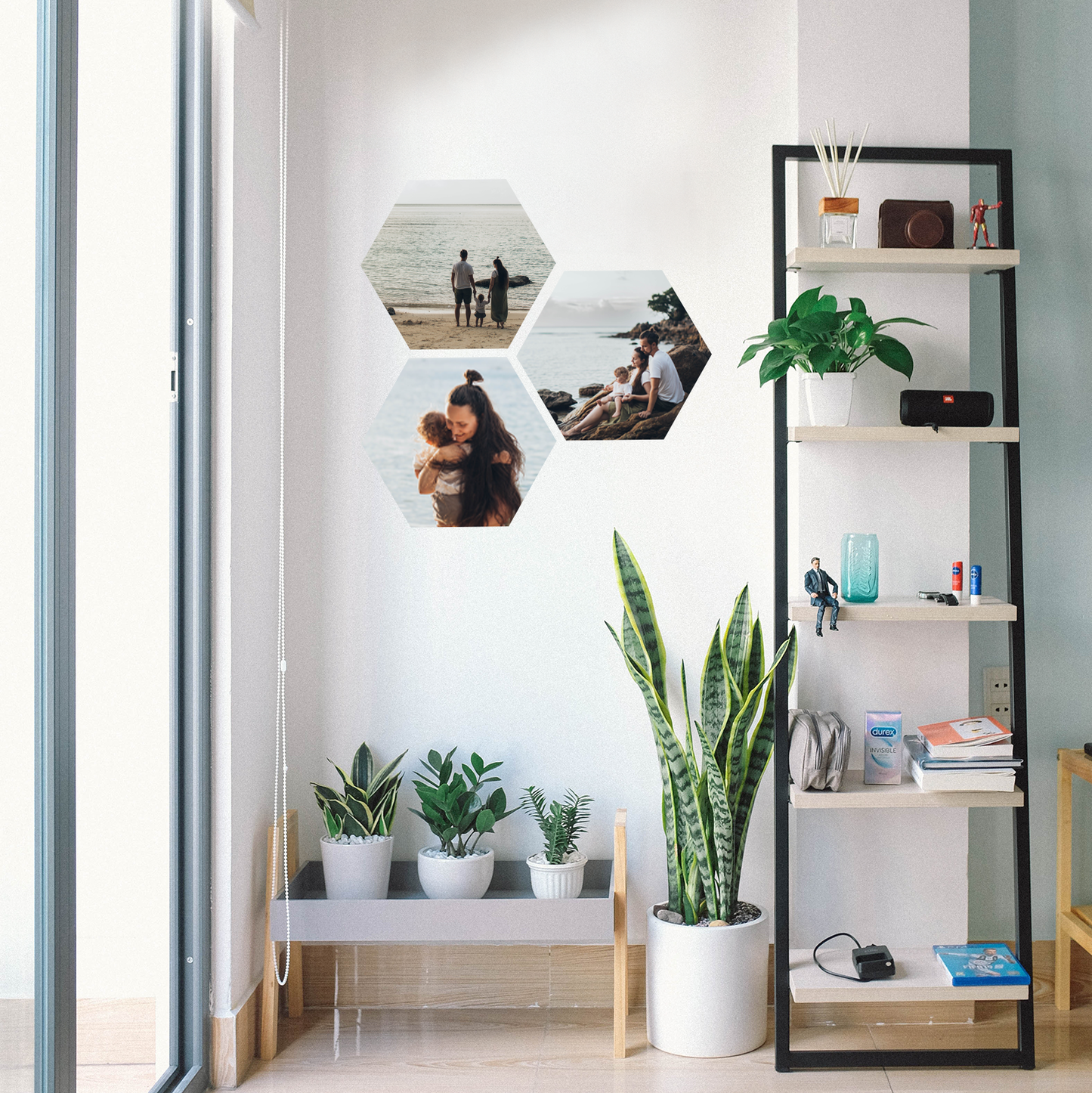 Photo Wall Decals - Hexagonal  25-40cm ( Set of Three ) - A Creative Hart