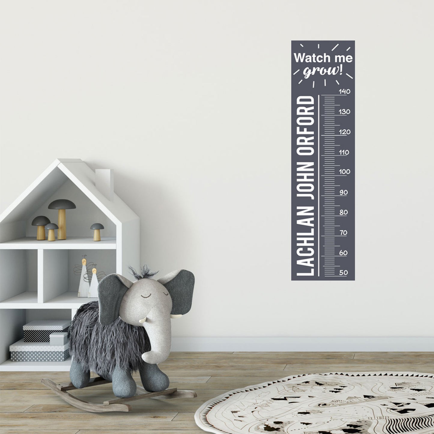Height Chart Fabric Wall Decal - A Creative Hart