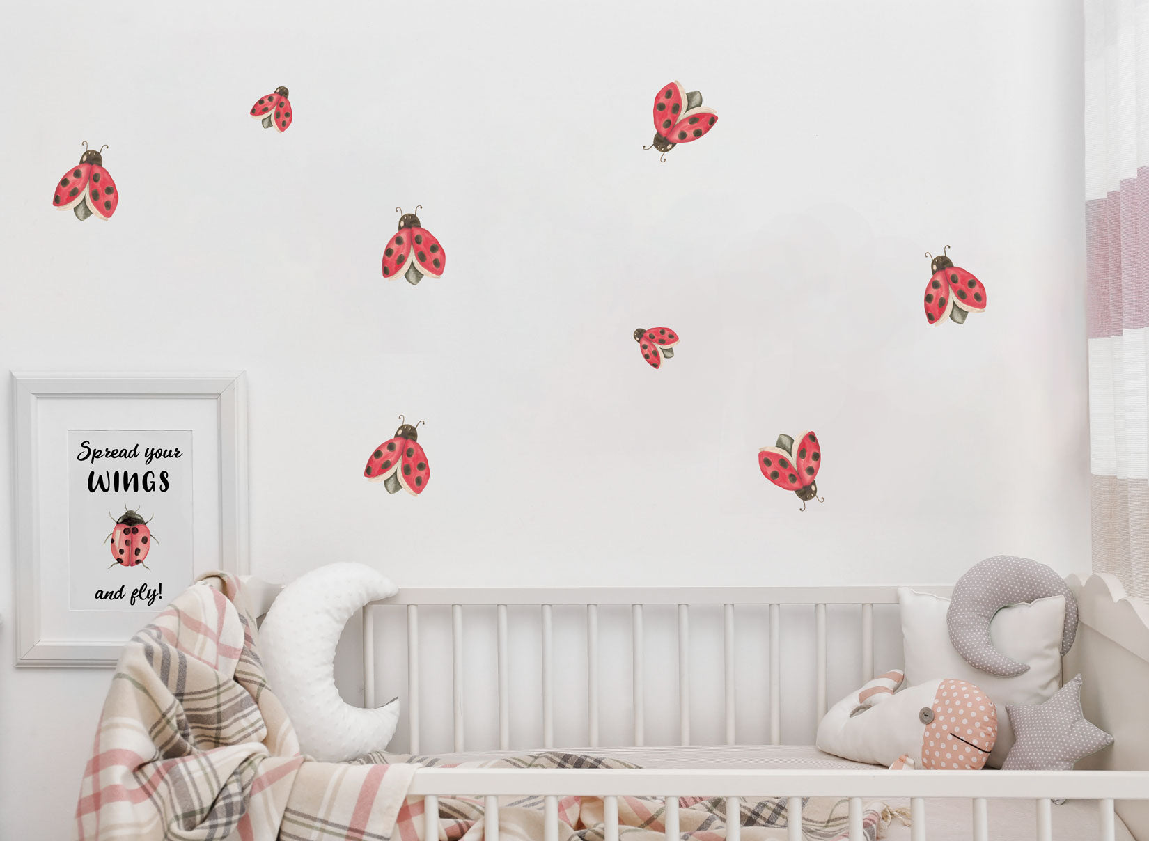 Ladybird Fabric Wall Decals - A Creative Hart
