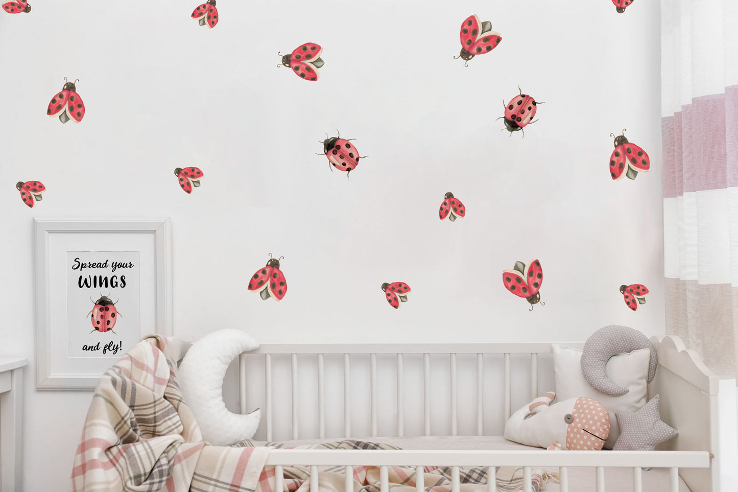 Ladybird Fabric Wall Decals - A Creative Hart