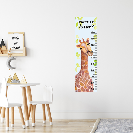 Giraffe Height Chart Fabric Wall Decal - A Creative Hart