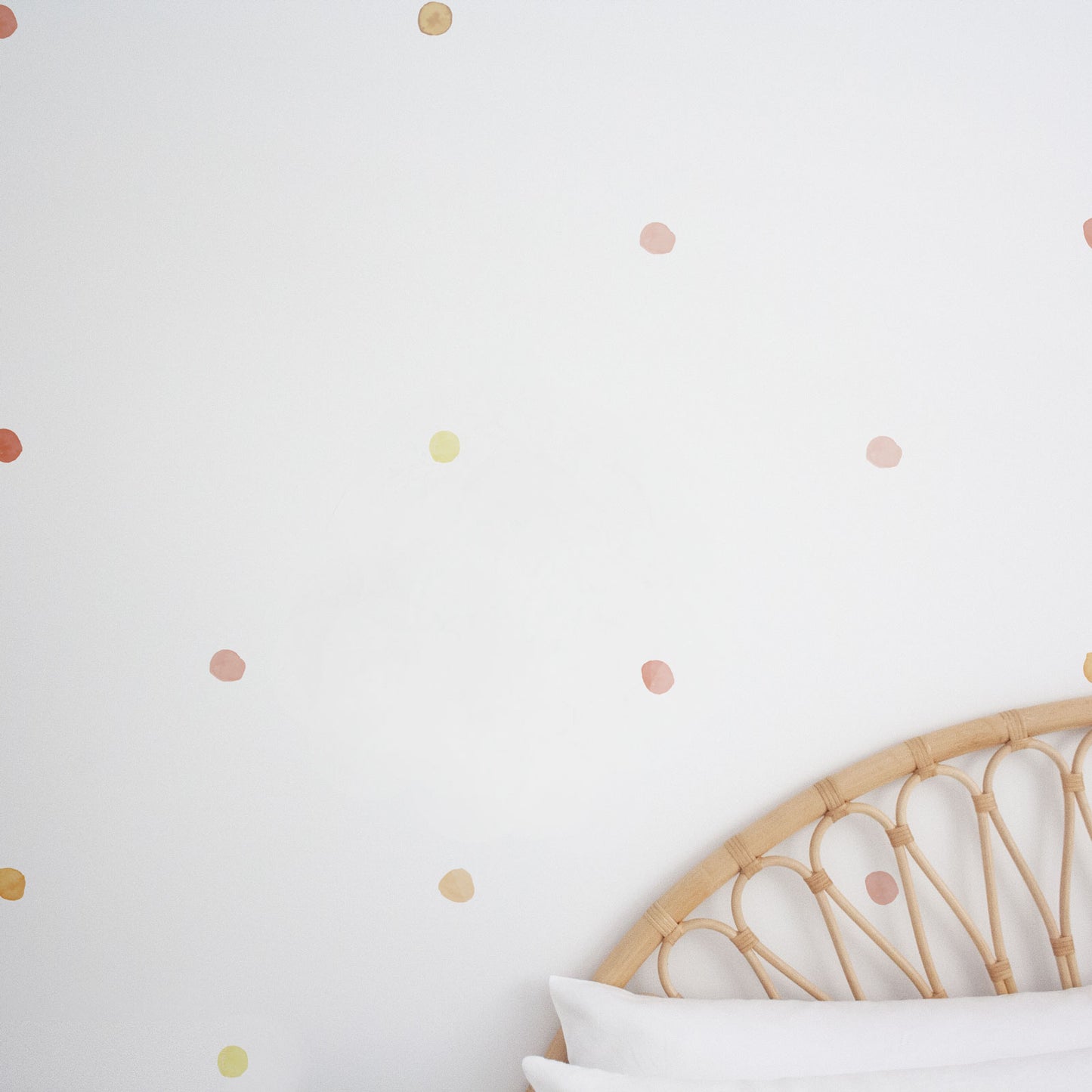 Watercolour Rainbow Fabric Wall Decal Dots - A Creative Hart