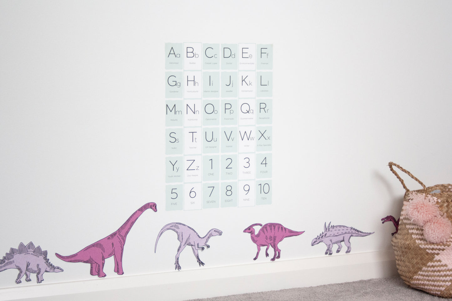 Dinosaur Fabric Wall Decals ( Set of 6 ) - A Creative Hart