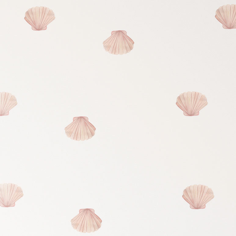 Seashells Pink Scallop Shell Fabric Wall Decals - A Creative Hart