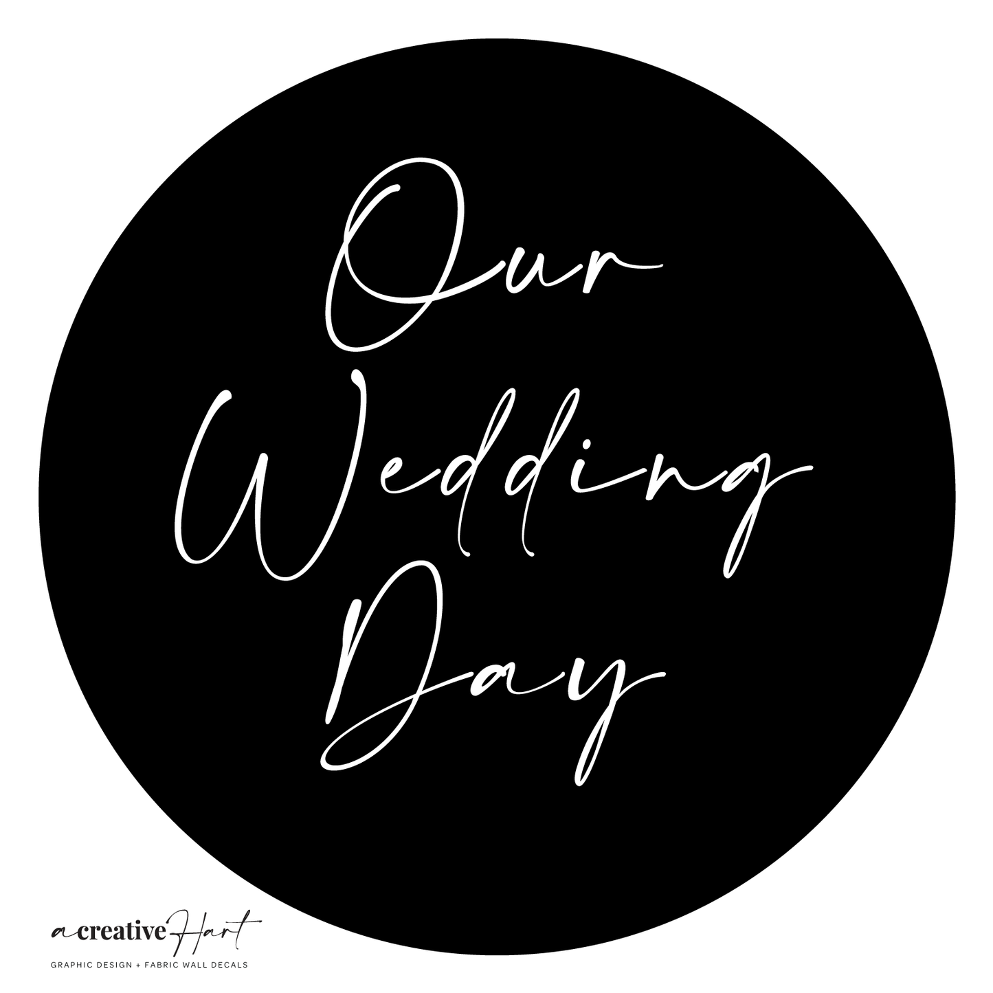 Wedding Photo Wall Stickers Eco-Friendly Fabric Decals - A Creative Hart