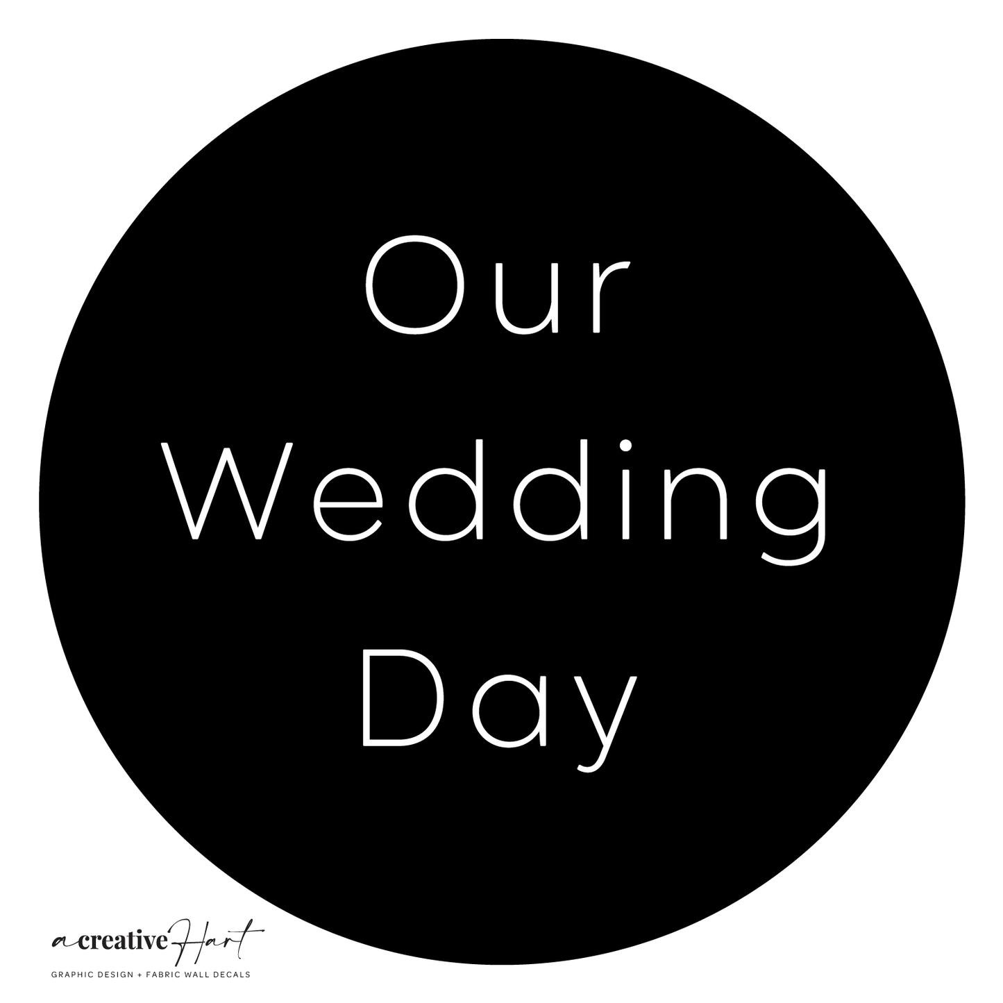 Wedding Photo Wall Stickers Eco-Friendly Fabric Decals - A Creative Hart