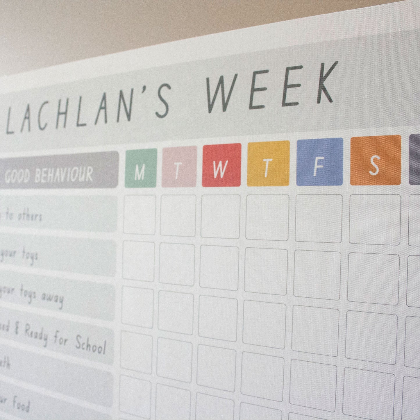 Personalised Weekly Reward Chart - A Creative Hart