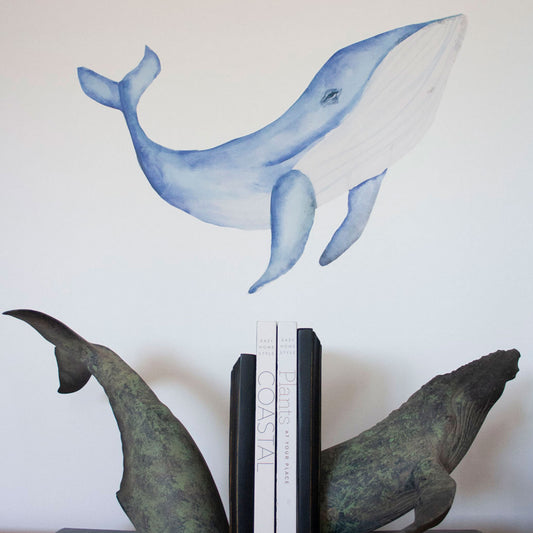 Blue Whale Fabric Wall Decal - A Creative Hart