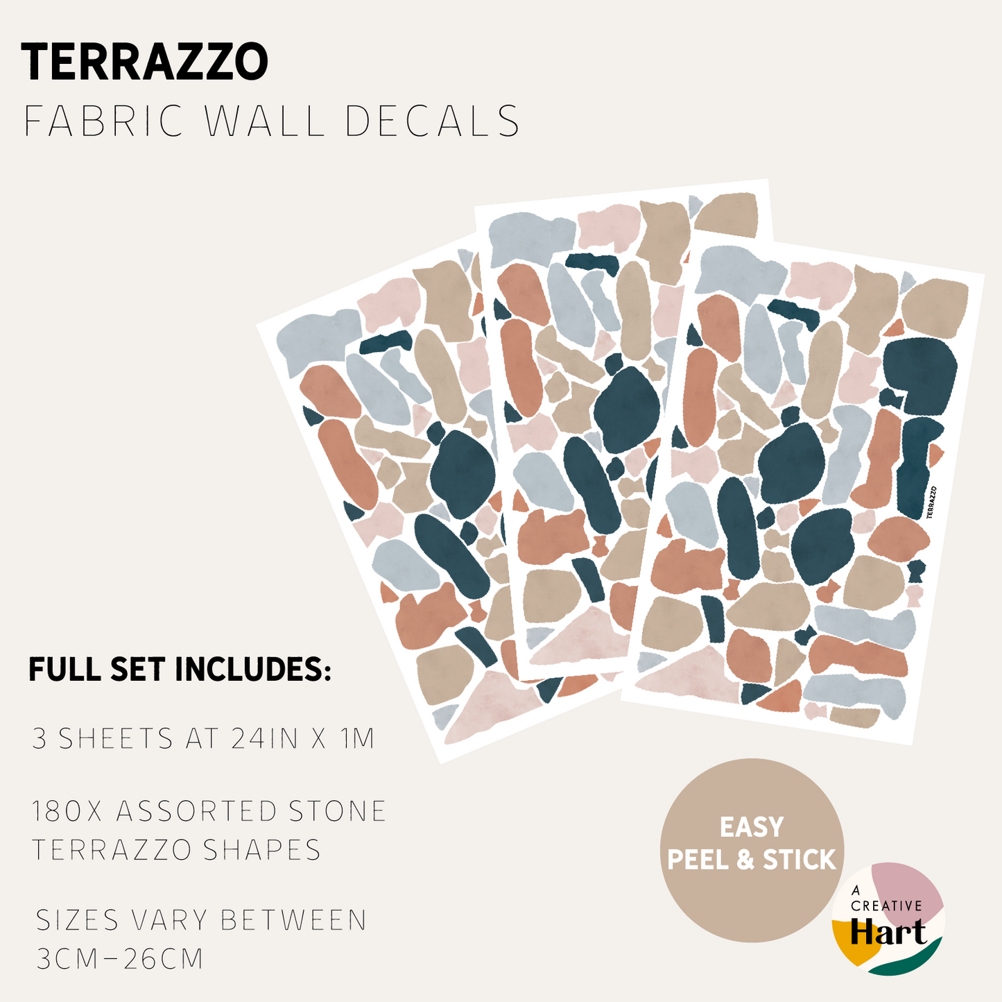 Terrazzo Wall Decals - A Creative Hart
