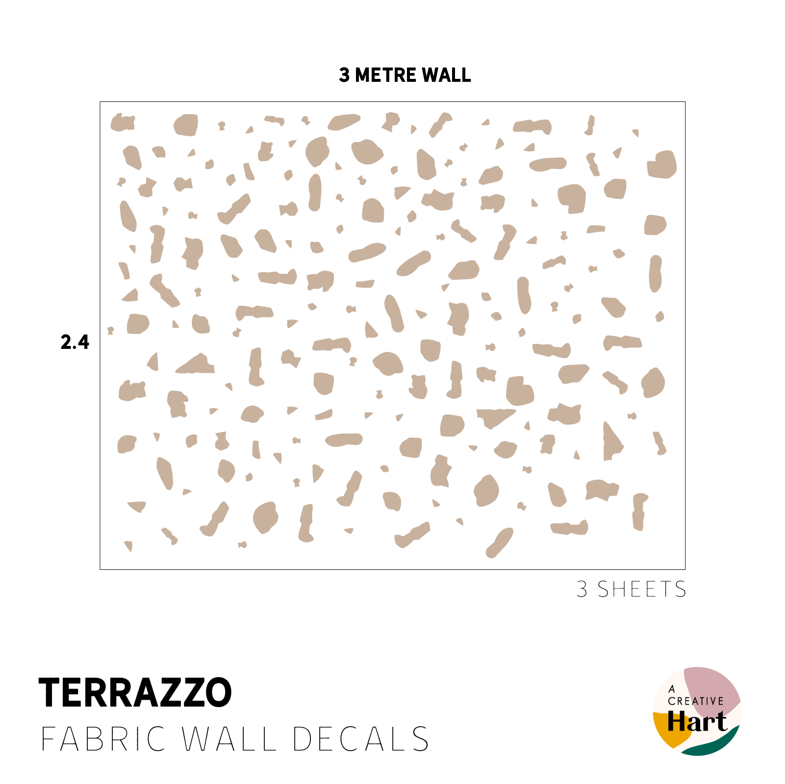 Terrazzo Wall Decals - A Creative Hart