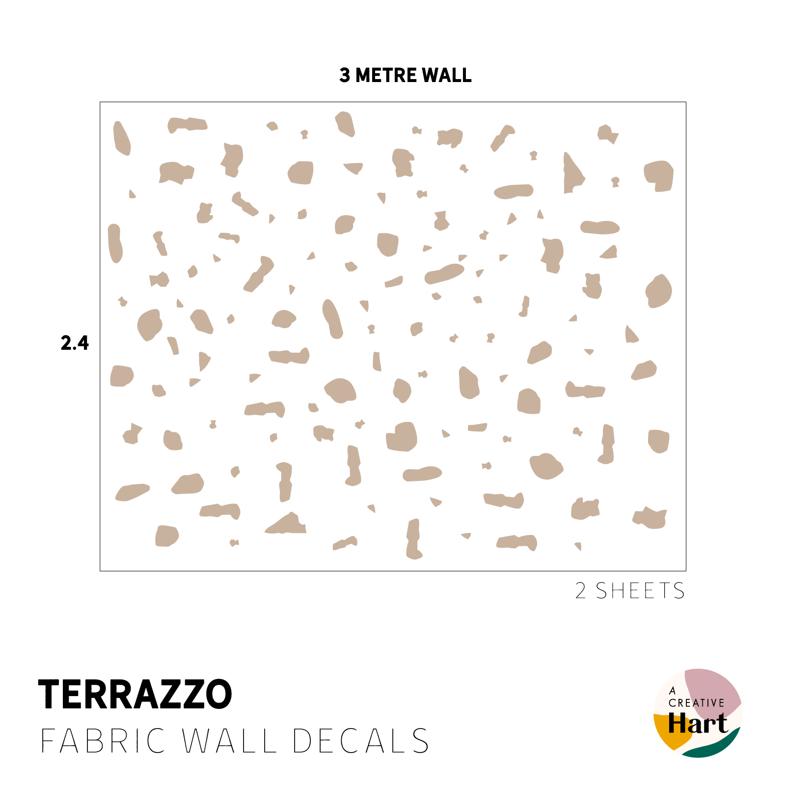 Terrazzo Wall Decals - A Creative Hart