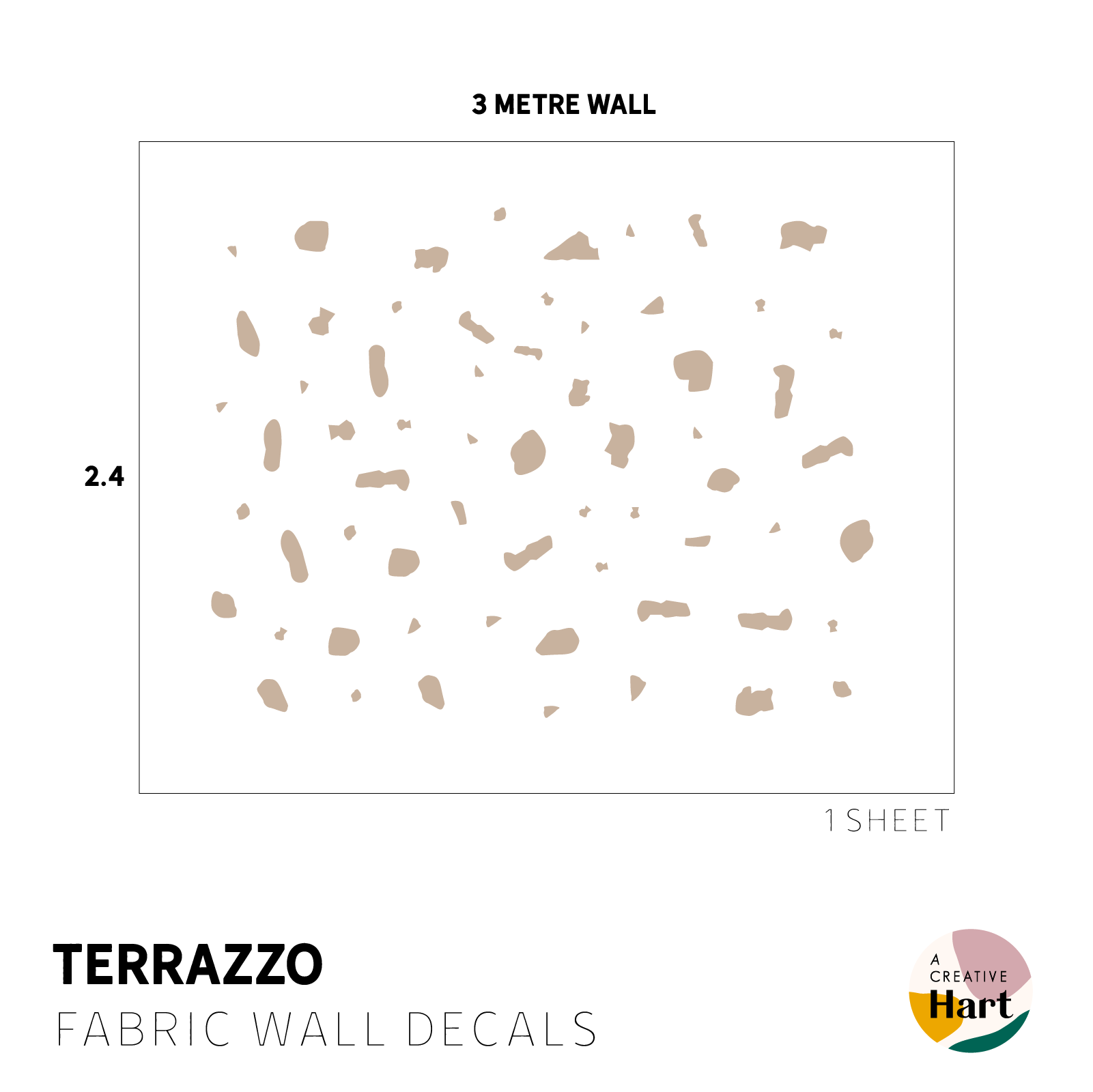 Terrazzo Wall Decals - A Creative Hart