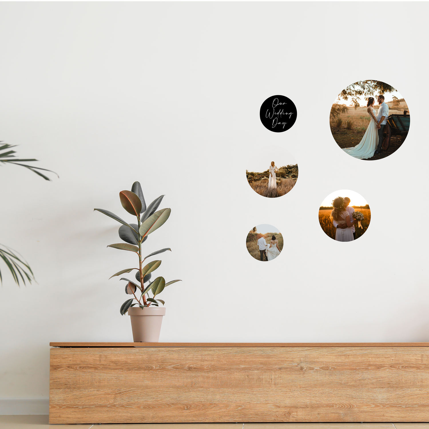 Circle or Round Photo Decals - Fabric Wall Decals