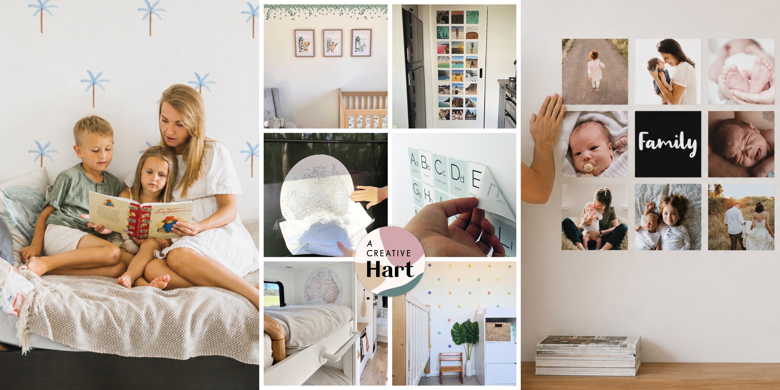 A Creative Hart Fabric Wall Decals for Homes, Caravans and Rentals