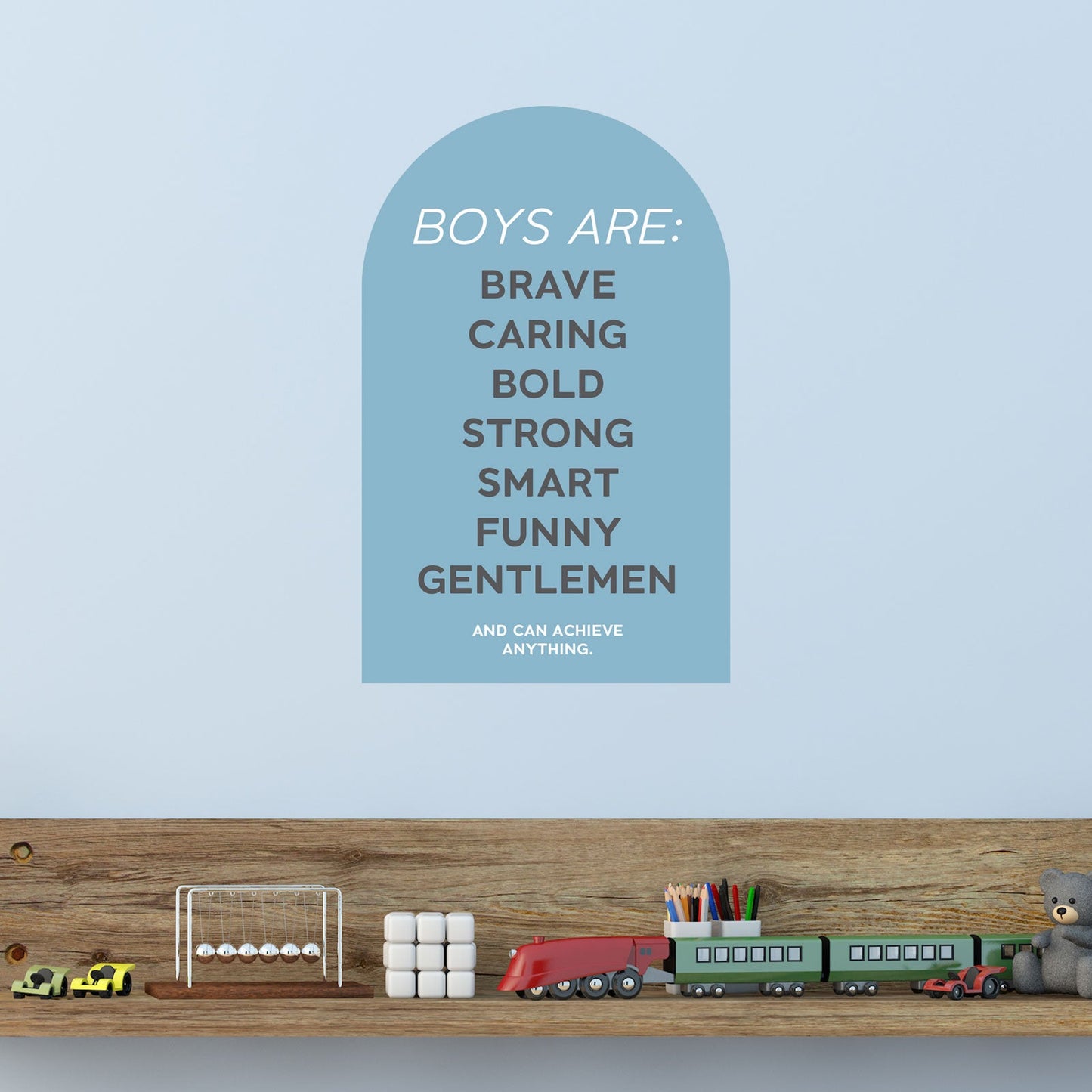 Boys Are Affirmation Arch Wall Decal