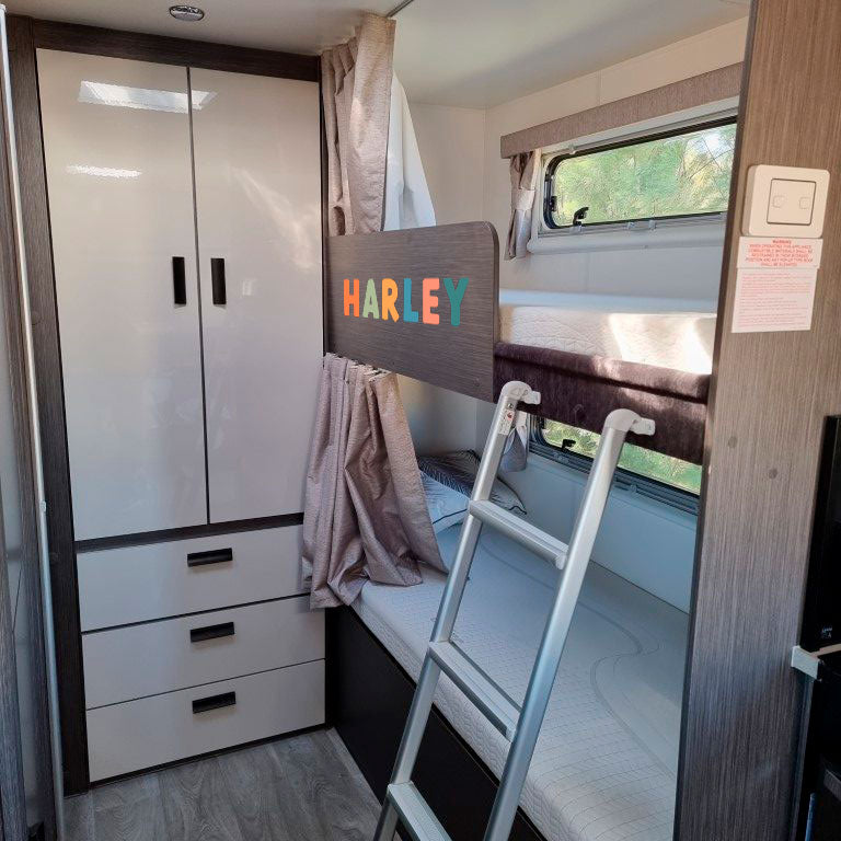 Caravan Bunk Wall Name Decal