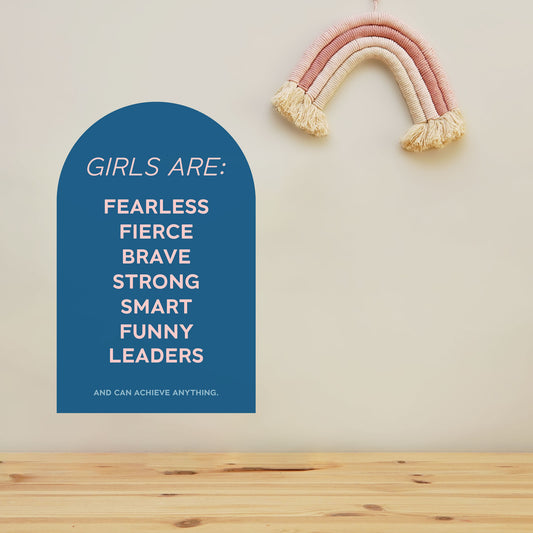 Girls Are Affirmation Arch Wall Decal