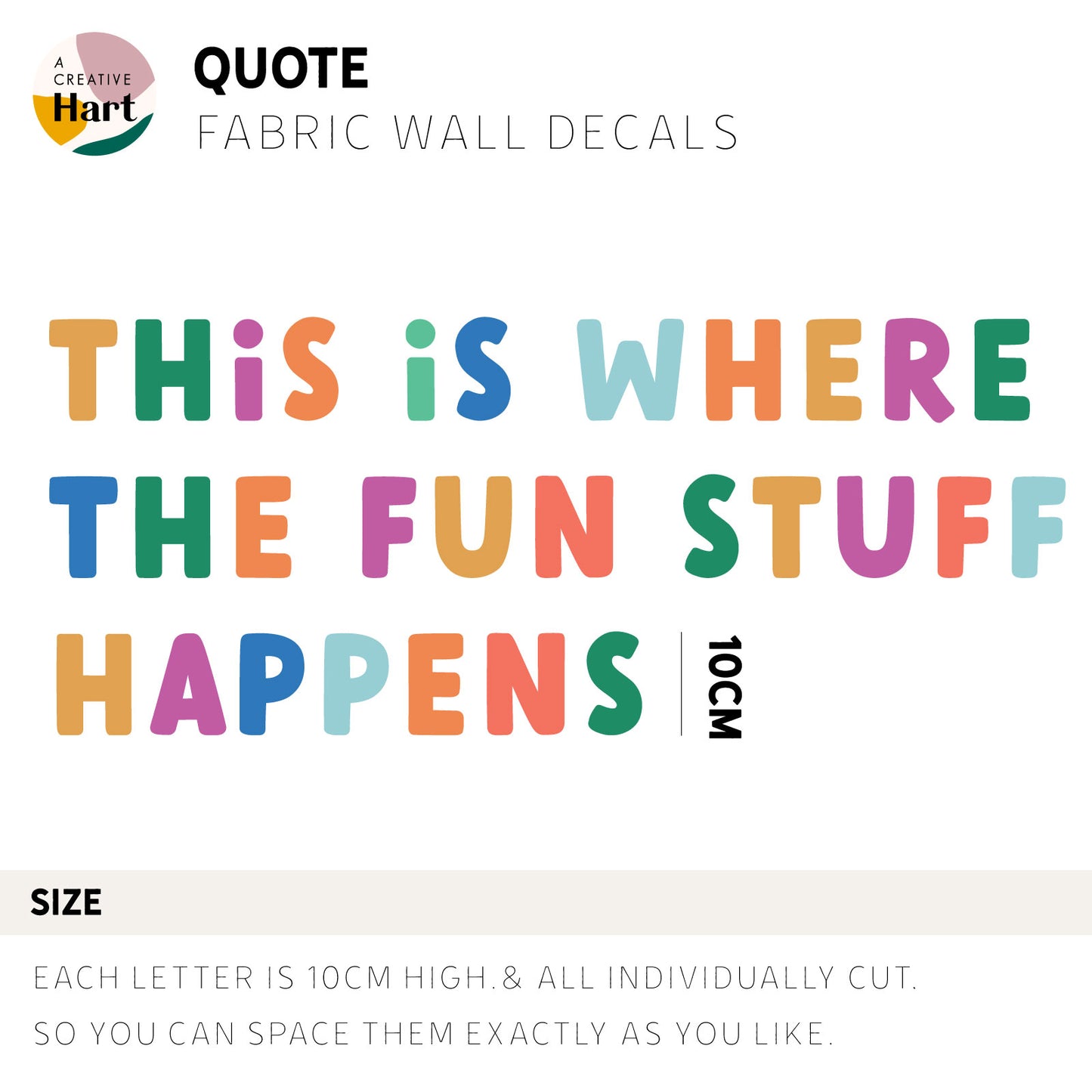 THE FUN STUFF HAPPENS Wall Decal Quote | A Creative Hart