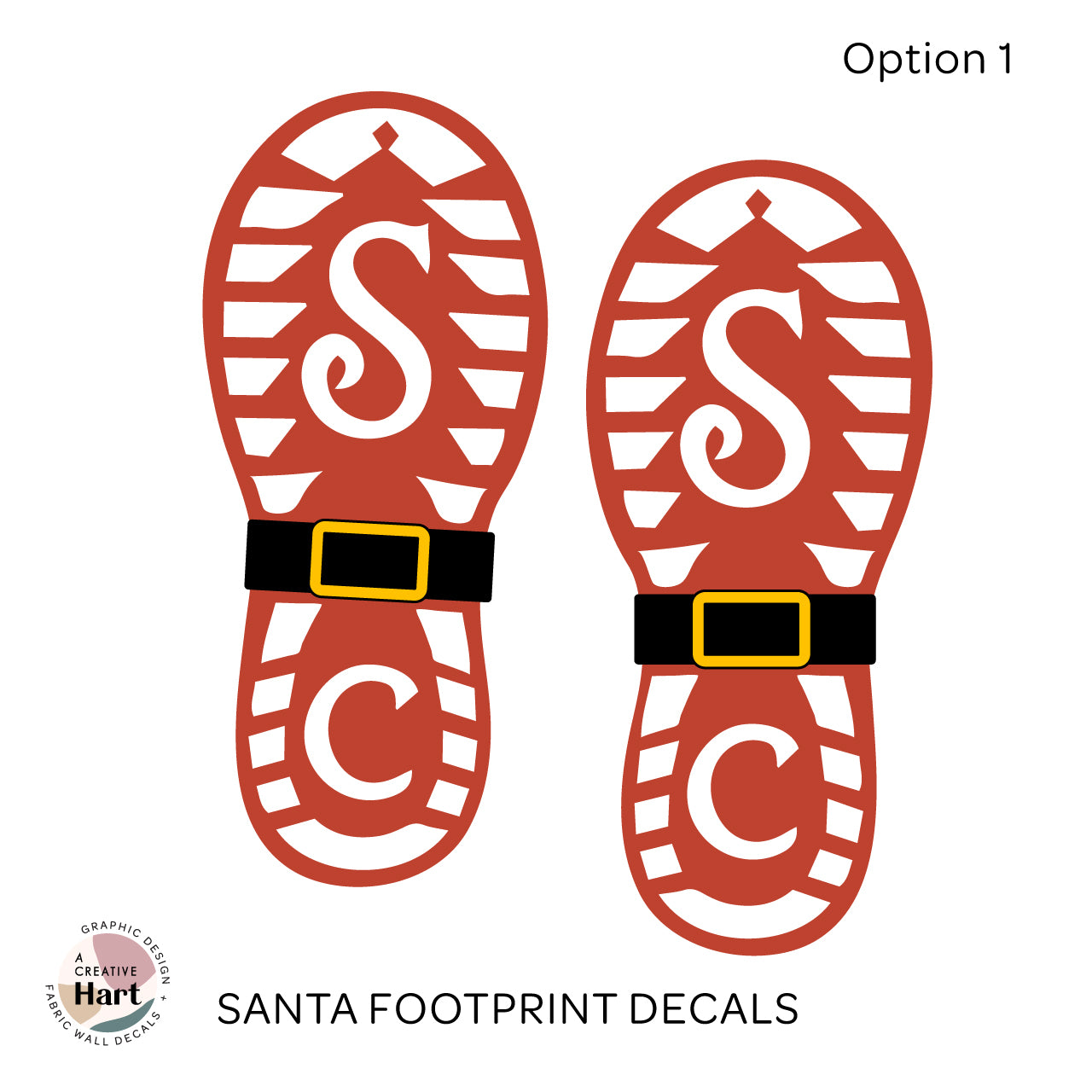 Santa Was Here Footprint Stickers