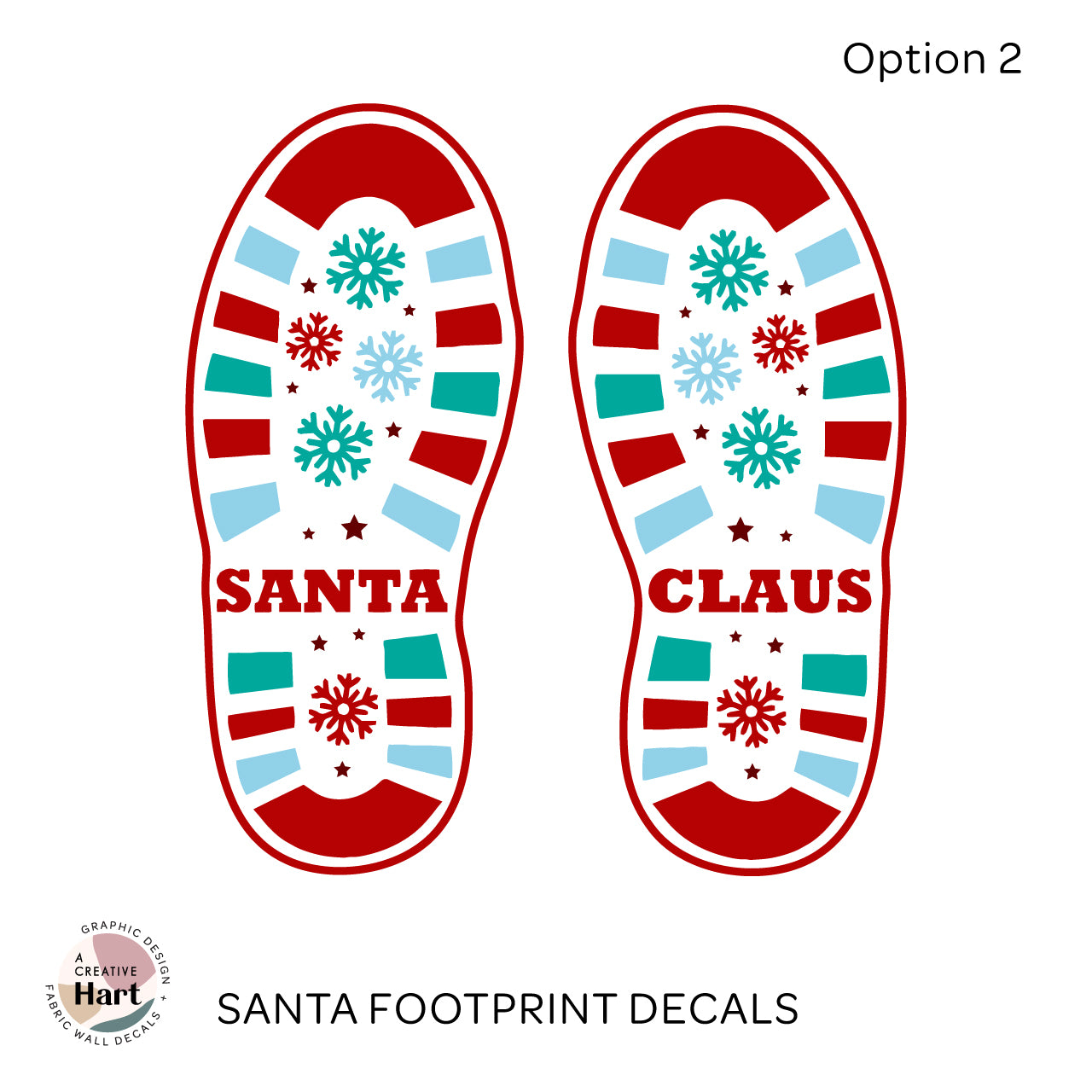 Santa Was Here Footprint Stickers