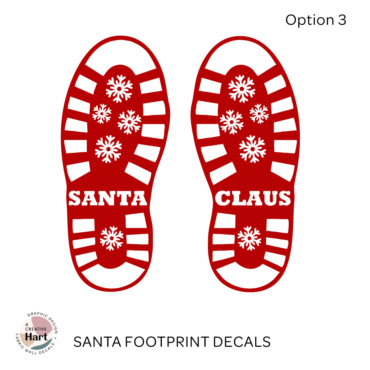 Santa Was Here Footprint Stickers